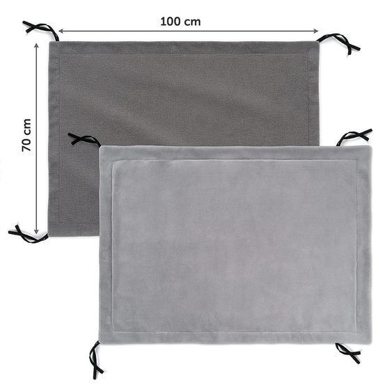 LaLoona Wetterfeste Deluxe Thermo-Fleece-Decke für Kinderwagen & Buggy - Melange Grau