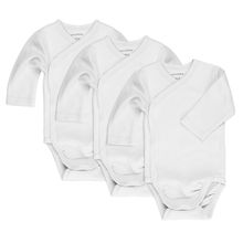 Wrap body long sleeve 3 pack - White - Gr. 62/68