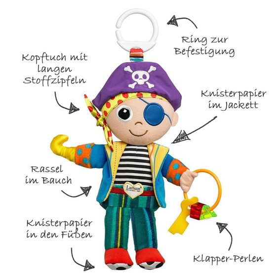 Lamaze Spielfigur zum Aufhängen Clip & Go Pete der Pirat