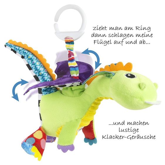 Lamaze Spieltier zum Aufhängen Clip & Go Diego der fliegende Drache