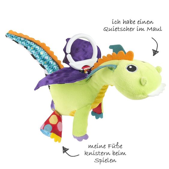 Lamaze Spieltier zum Aufhängen Clip & Go Diego der fliegende Drache