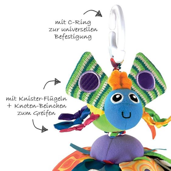 Lamaze Spieltier zum Aufhängen Clip & Go Zappelnder Käfer