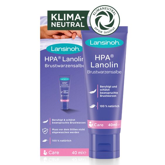 Lansinoh Brustwarzen-Salbe HPA® Lanolin 40 ml Tube klimaneutral