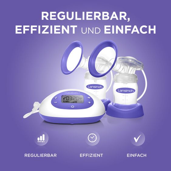 Lansinoh Elektrische Doppelmilchpumpe 2in1