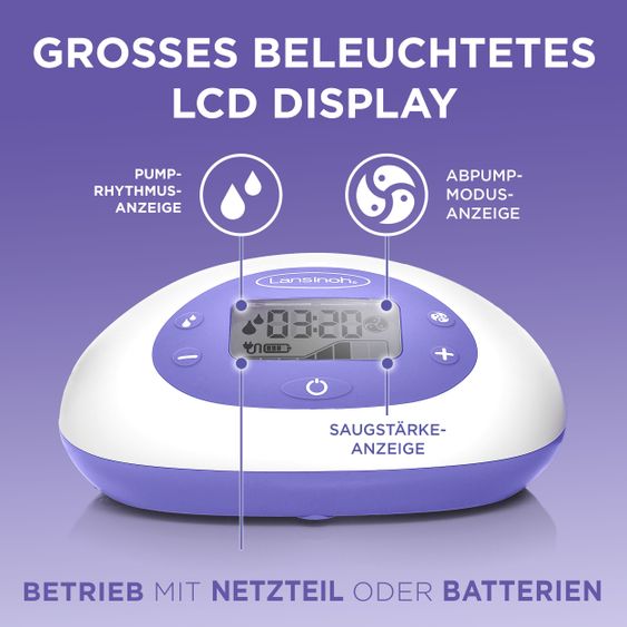 Lansinoh Elektrische Doppelmilchpumpe 2in1