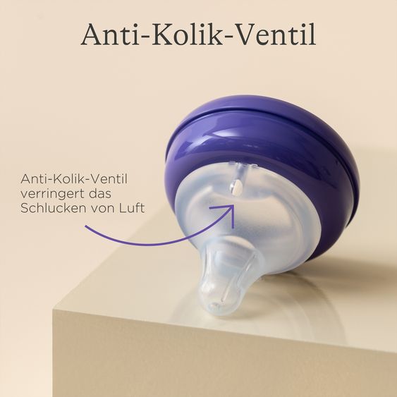 Lansinoh Glas-Flasche 160ml mit NaturalWave® Trinksauger Gr. S