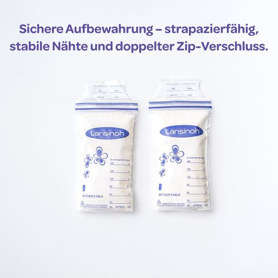 Lansinoh Muttermilchbeutel 25er Pack je 180 ml