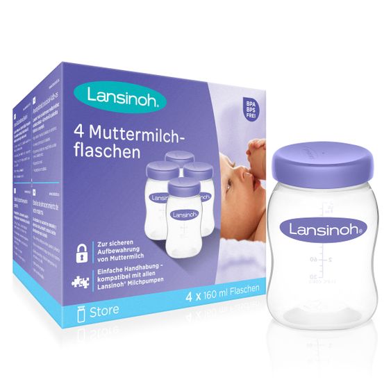 Lansinoh Muttermilchflaschen 4er Pack