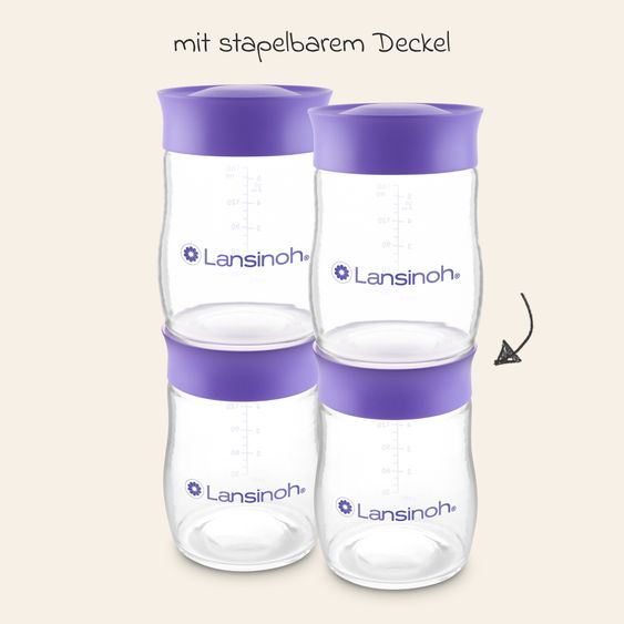 Lansinoh Muttermilchflaschen 4er Pack je 160ml