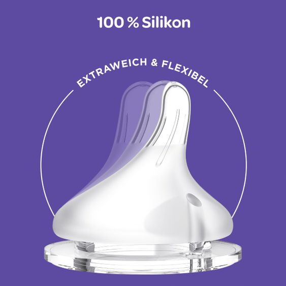 Lansinoh PP-Flasche 2er Pack 160ml mit NaturalWave® Trinksauger Gr. S
