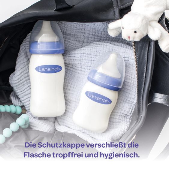 Lansinoh PP-Flasche Natural Wave 240 ml - Silikon Gr. M