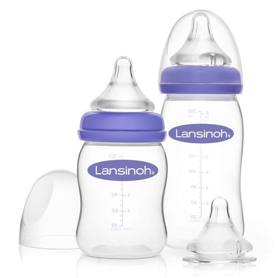 Lansinoh PP-Flaschen Starter-Set NaturalWave® (1x 160 ml mit Sauger S + 1x 240 ml mit Sauger M + 1x Sauger L)