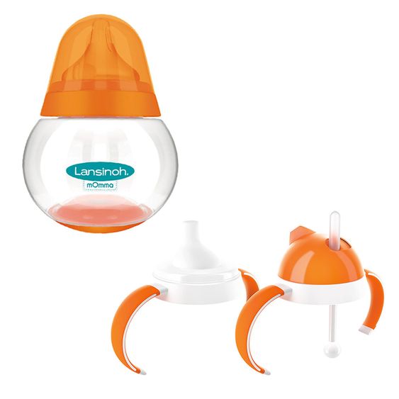Lansinoh Trinkflaschen-Set 3-stufig NaturalWave - Orange