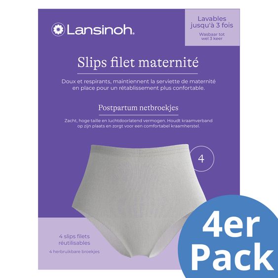 Lansinoh Wochenbett-Unterwäsche Slip 4er Pack