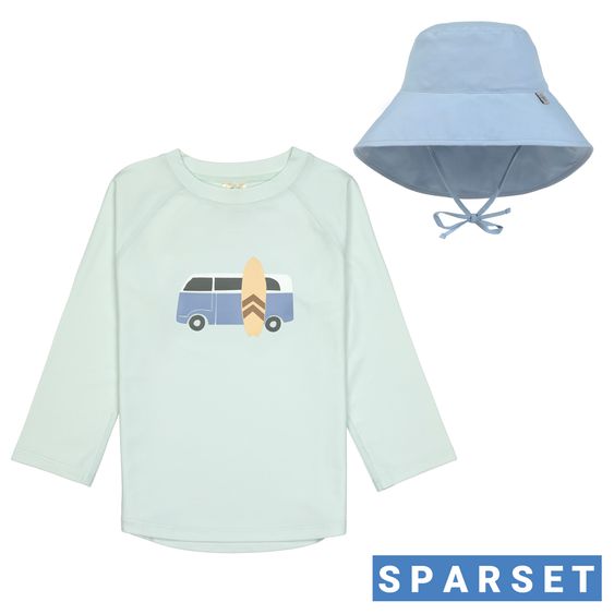 Lässig Set bagno 2 pz. Maglietta & Cappello da sole - Camper - Sea Foam / Sky Blue