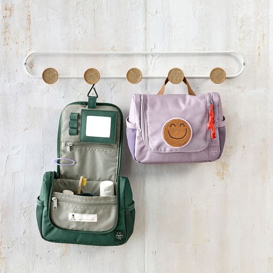 Lässig Set da viaggio 2 pz. Trolley + Borsa da toilette - Little Gang - Lilla