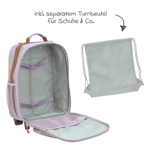 Lässig Set da viaggio 2 pz. Trolley + Borsa da toilette - Little Gang - Lilla