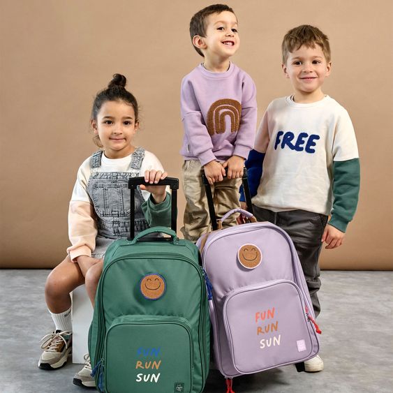 Lässig Set da viaggio 2 pz. Trolley + Borsa da toilette - Little Gang - Lilla