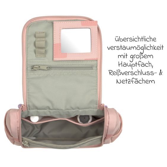 Lässig 2-pc. Travel Set Trolley + Washbag - Pattern Party - Rose