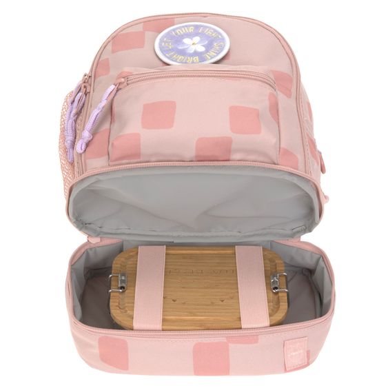 Lässig 2-pcs. Set Mini Backpack + Stainless Steel Drinking Bottle - Pattern Party - Rosa