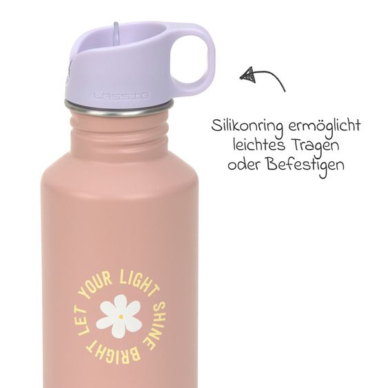 Lässig 2-pcs. Set Mini Backpack + Stainless Steel Drinking Bottle - Pattern Party - Rosa