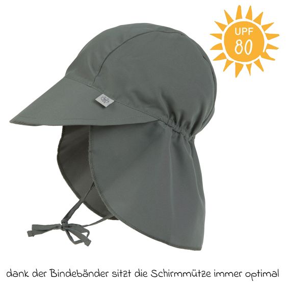 Lässig 3-pc. Bath Set Shirt, Nappy Pants & Sun Hat - Crocodile & Boards - Sea Salt / Sky Blue / Deep Olive - Size: 3 - 6 months