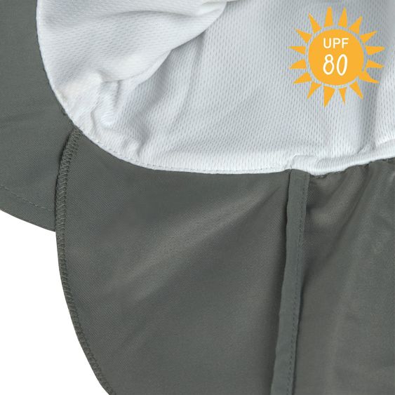 Lässig 3-pc. Bath Set Shirt, Nappy Pants & Sun Hat - Crocodile & Boards - Sea Salt / Sky Blue / Deep Olive - Size: 3 - 6 months