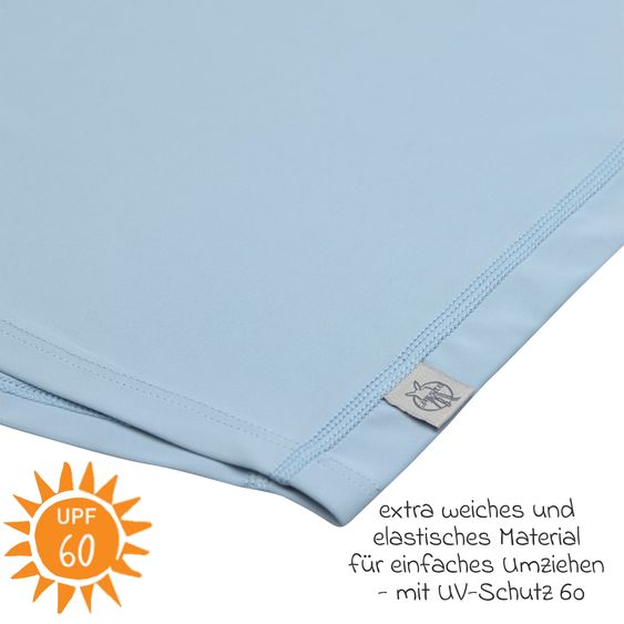 Lässig 3-pc. Bath Set Shirt, Nappy Pants & Sun Hat - Crocodile - Sky Blue - Size: 3 - 6 months