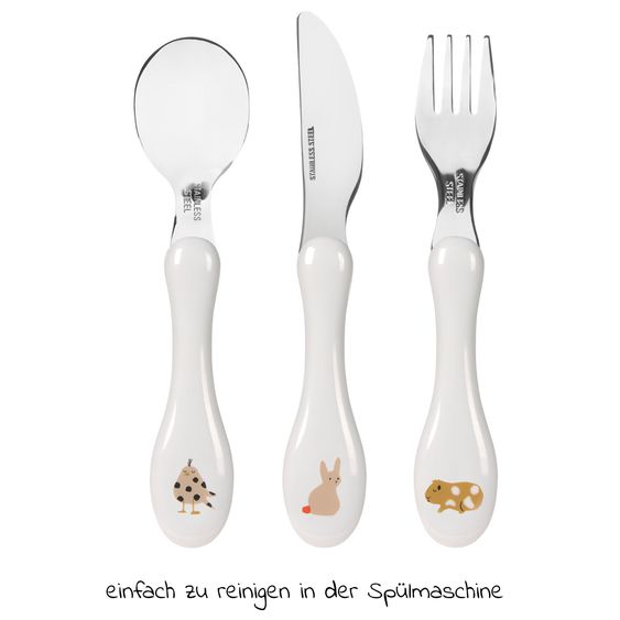 Lässig 3-piece cutlery set - Little Mateys - Spicy Orange