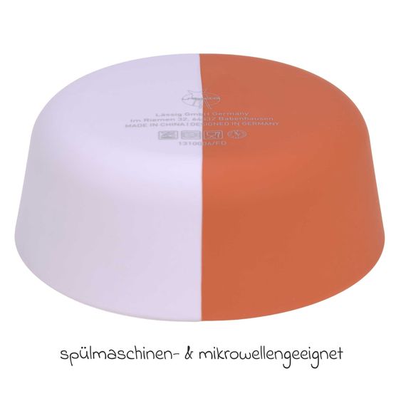 Lässig 3-pc Feeding Set Silicone - Plate + Bowl + Bib - Happy Rascals Heart - Lavender