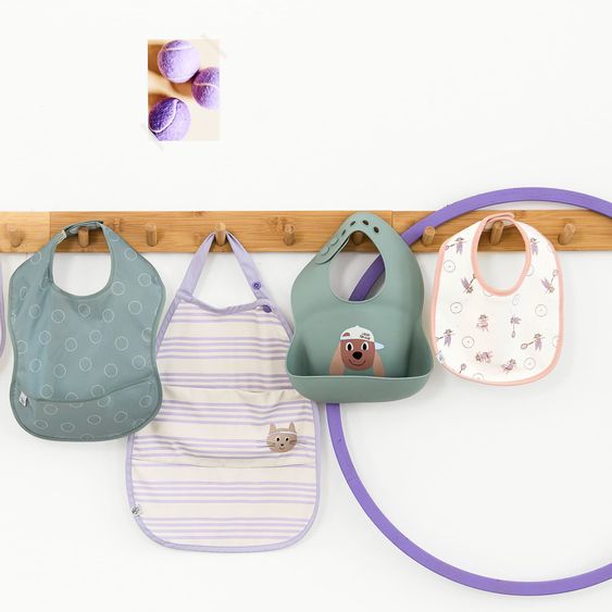 Lässig Set pappa 3 pz Piatto + Ciotola + Bavaglino in Silicone - Tiny Team Dog