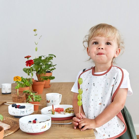 Lässig 3-tlg. Porzellan-Geschirr-Set rutschfest - Garden Explorer Girls