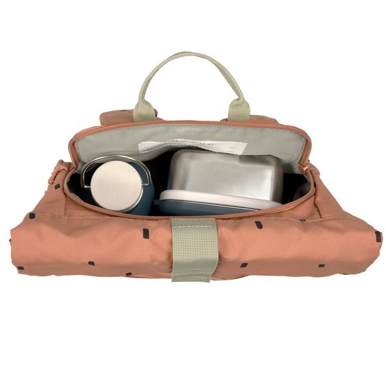 Lässig 3-pc. Set Mini Rolltop Backpack + Lunchbox + Drinking Bottle - Happy Prints - Caramel