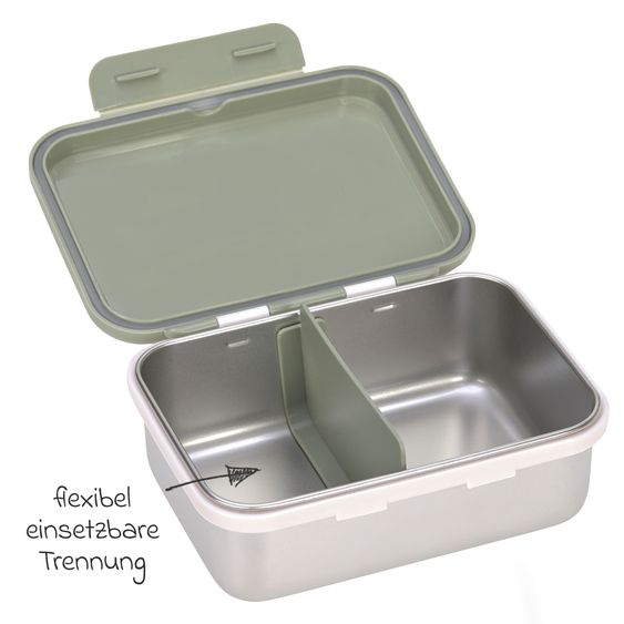 Lässig 3-pc. Set Mini Rolltop Backpack + Lunchbox + Drinking Bottle - Happy Prints - Light Olive