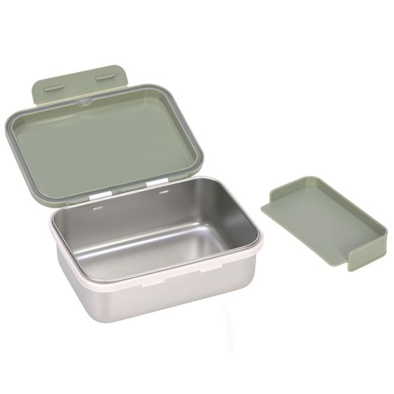 Lässig 3-pc. Set Mini Rolltop Backpack + Lunchbox + Drinking Bottle - Happy Prints - Light Olive