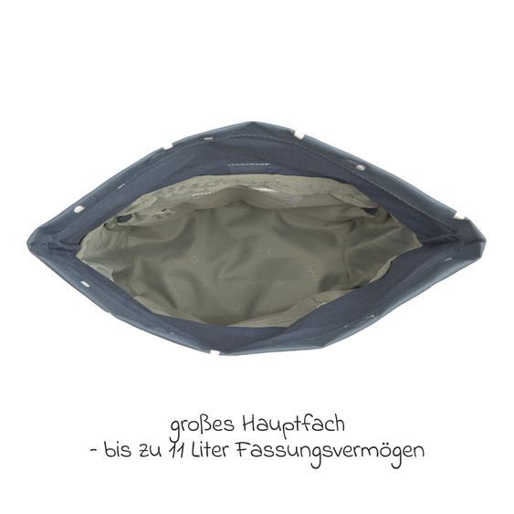 Lässig 3-pc. Set Mini Rolltop Backpack + Lunchbox + Drinking Bottle - Happy Prints - Midnight Blue