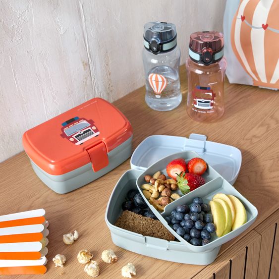 Lässig 3-pc. Set Backpack Tiny Backpack + Lunchbox + Drinking Bottle - Tiny Drivers Fire Engine