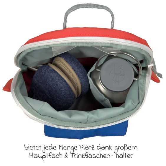 Lässig 3-pc. Set Backpack Tiny Backpack + Lunchbox + Drinking Bottle - Tiny Drivers Fire Engine