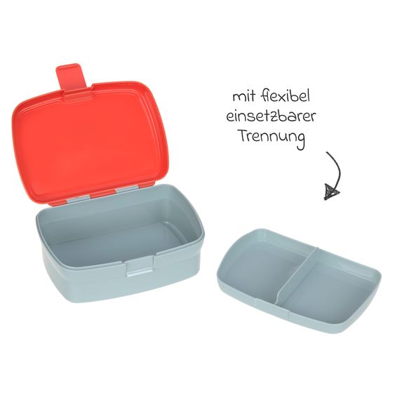 Lässig 3-pc. Set Backpack Tiny Backpack + Lunchbox + Drinking Bottle - Tiny Drivers Fire Engine