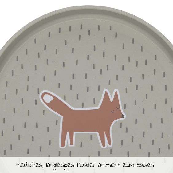 Lässig 4-tlg. Geschirr-Set Dish Set - Little Forest Fox - Olive