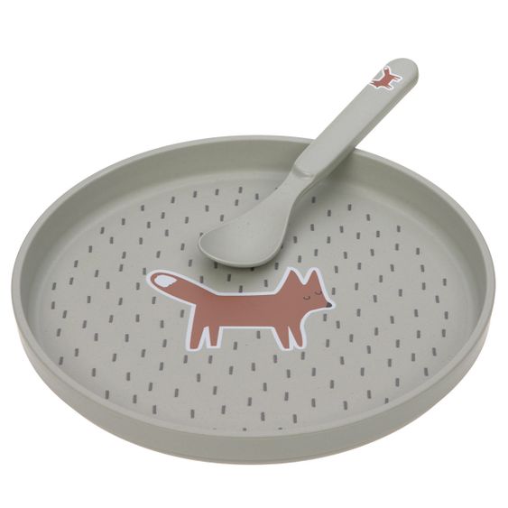 Lässig 4-tlg. Geschirr-Set Dish Set - Little Forest Fox - Olive