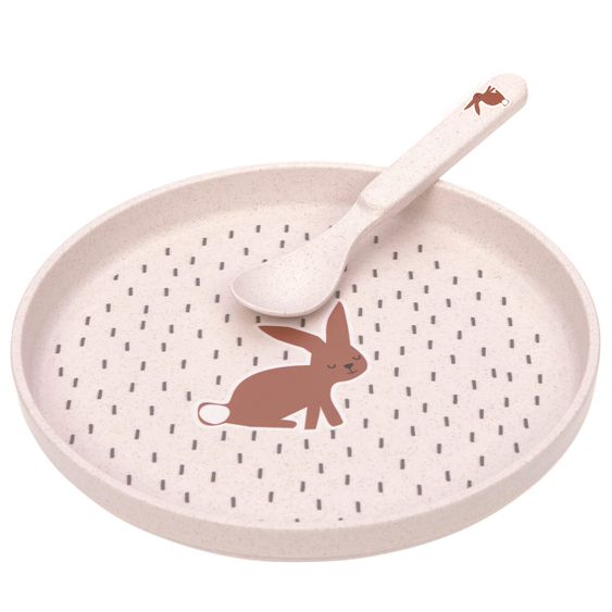 Lässig 4 piece Dish Set - Little Forest Rabbit - Rose