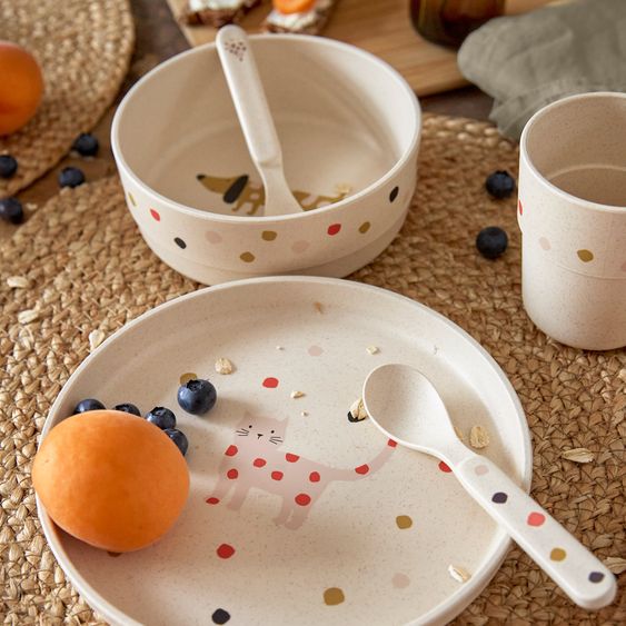 Lässig 4-piece tableware set - Little Mateys - Spicy Orange