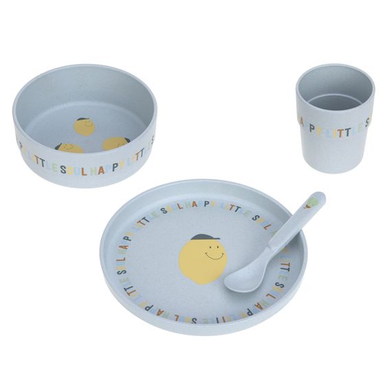 Lässig Set di stoviglie antiscivolo da 4 pezzi - Happy Fruits - Lemon