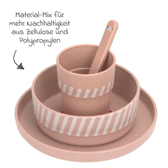 Lässig 4-pc. Dinner Set non-slip - Tiny Team Cat