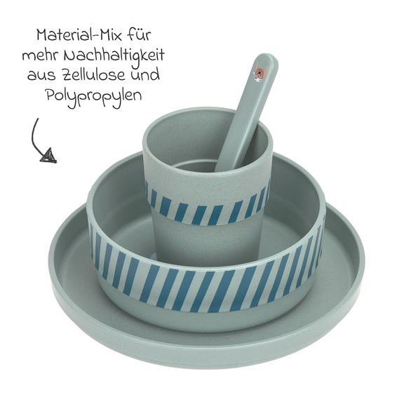 Lässig 4-pc. Dinner Set non-slip - Tiny Team Dog