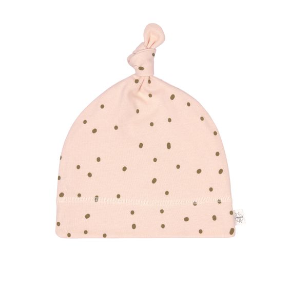 Lässig 6-tlg. Erstlings-Set aus Bio-Baumwolle - Wickelbody + Hose + Mütze + Socken - Dots Powder Pink - Gr. 50/56