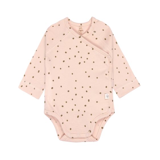 Lässig 6-tlg. Erstlings-Set aus Bio-Baumwolle - Wickelbody + Hose + Mütze + Socken - Dots Powder Pink - Gr. 50/56
