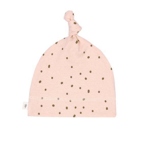 Lässig 6-tlg. Erstlings-Set aus Bio-Baumwolle - Wickelbody + Hose + Mütze + Socken - Dots Powder Pink - Gr. 50/56
