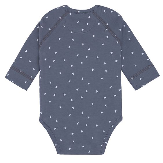 Lässig 6-tlg. Erstlings-Set aus Bio-Baumwolle - Wickelbody + Hose + Mütze + Socken - Triangle Blue - Gr. 50/56